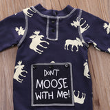 "Don't Moose With Me" Long Sleeve One-piece