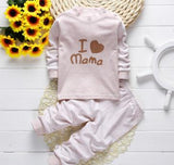 Letter Print Long Sleeved cotton Clothing Set