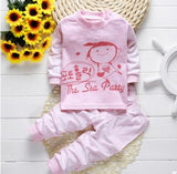 Letter Print Long Sleeved cotton Clothing Set
