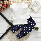 Cute Bow Style New Spring Baby Girls Clothing Set