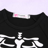 Long Sleeve Skeleton Glow Romper