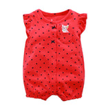 Summer Style Cartoon Print Baby Girl Romper