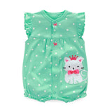 Summer Style Cartoon Print Baby Girl Romper