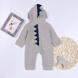 Dinosaur Design Hooded Baby Romper
