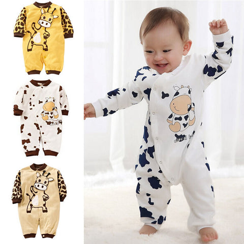 Cute Cow Printed Newborn Romper