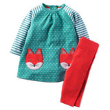 Cat Pocket Design Baby Girls Clothing Set