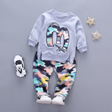 "M" Shape Baby Boy Autumn Clothing Set