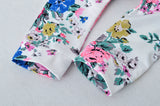 Cute Flower Printed Newborn Casual Clothing Set