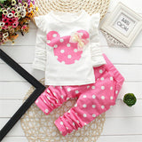 Cute Bow Style New Spring Baby Girls Clothing Set