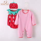 Strawberry Costume Full Sleeve Baby Girl Romper