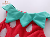Strawberry Costume Full Sleeve Baby Girl Romper