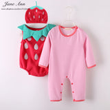 Strawberry Costume Full Sleeve Baby Girl Romper