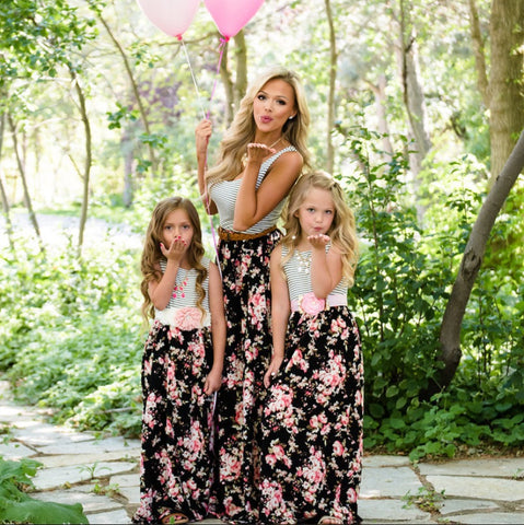 Mom and Daughter Dress Set