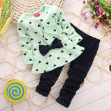 Spring & Autumn Cute Baby Girls Clothes Set