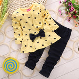 Spring & Autumn Cute Baby Girls Clothes Set