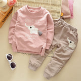 Elephant Print "Smile It" Kids Clothing Set