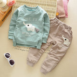 Elephant Print "Smile It" Kids Clothing Set