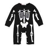 Long Sleeve Skeleton Glow Romper