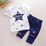 Star Printed Casual Cotton Children Clothing Set