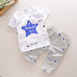 Star Printed Casual Cotton Children Clothing Set