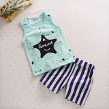 Star Printed Casual Cotton Children Clothing Set