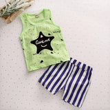 Star Printed Casual Cotton Children Clothing Set