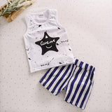 Star Printed Casual Cotton Children Clothing Set