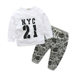 Letter Printed Casual Newborn Clothing Set