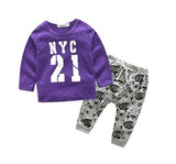 Letter Printed Casual Newborn Clothing Set