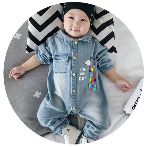 Costume Cowboy Fashion Jean Baby Romper
