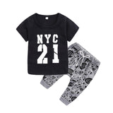 Letter Printed Casual Newborn Clothing Set