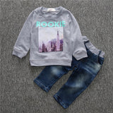 Summer Style Short Sleeve Denim Pants Clothing Sets