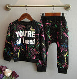 Hip Hop Style Toddler Girl Clothing Set