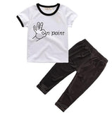 Hip Hop Style Toddler Girl Clothing Set