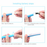 Teeth Whitening Sonic Vibration LED Light Dental Pick Stain Eraser Tool