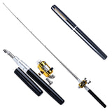 Pen Shape Folded Fishing Rod With Reel Wheel