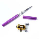 Pen Shape Folded Fishing Rod With Reel Wheel