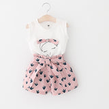 Summer Casual Bow Style Childrens Set