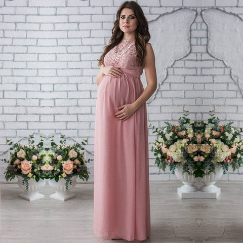 Elegant Vestidos Lace Pregnancy Clothes