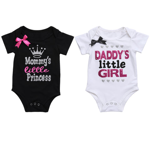 Letter Print Cute Baby Girls Romper